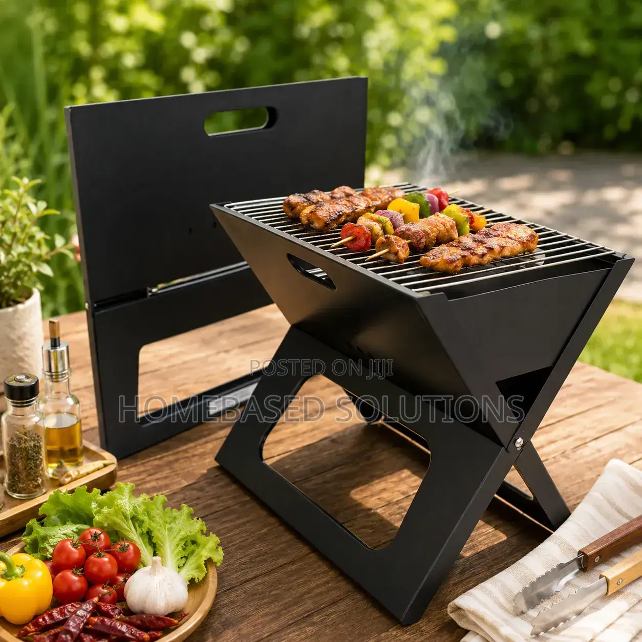 Heavy Portable Barbecue CHARCOAL Grill X-Type,Size 48/27.5cm*