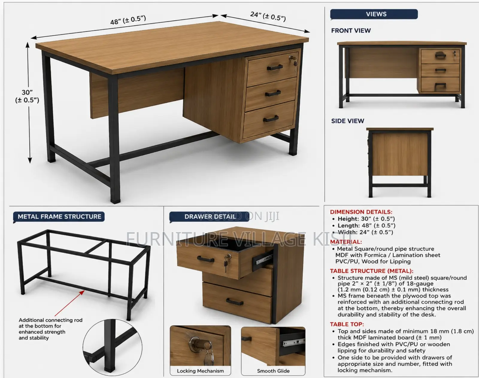 Office Desk, Customized Wooden Office Desk