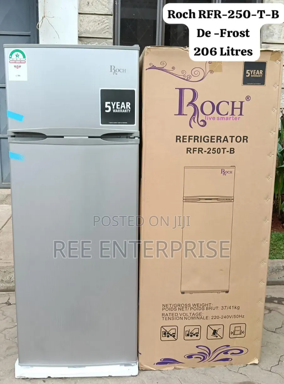 Double Door  Roch Refrigerator  Model RFR-250-T-B 206 Litres  Fridge