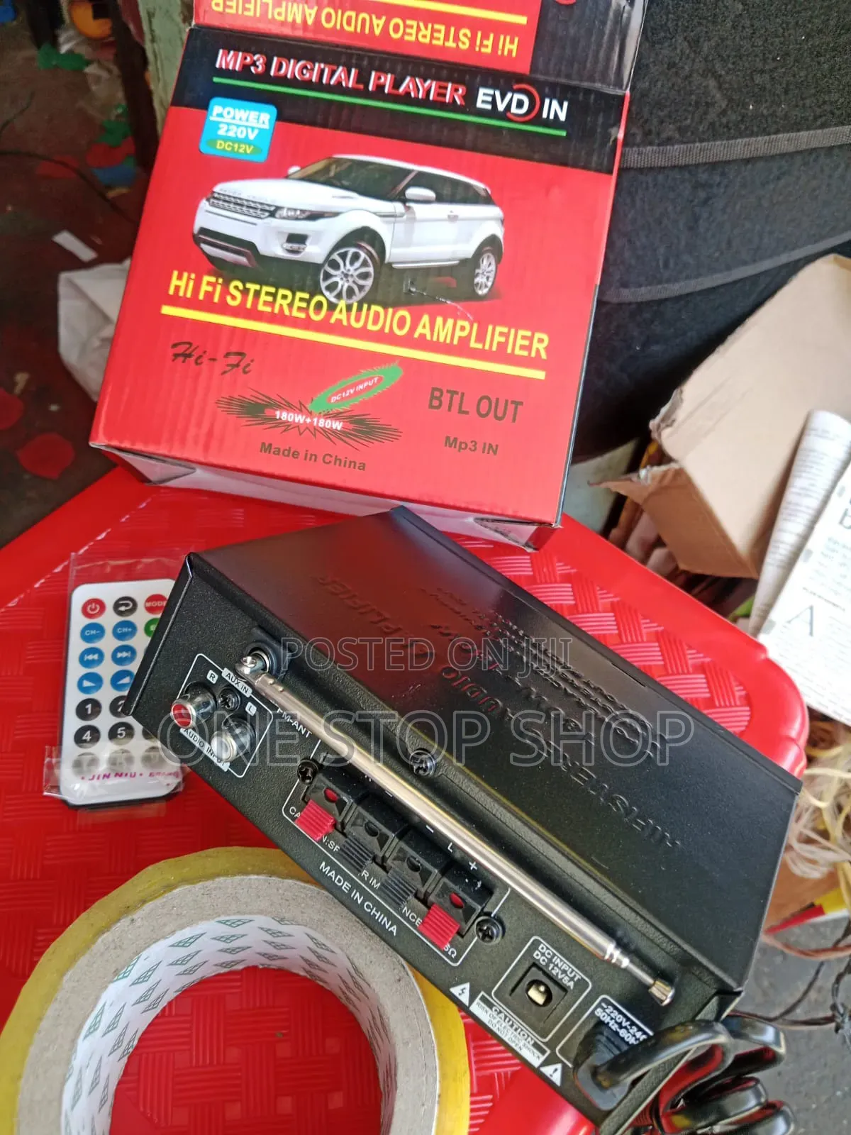 Stereo Audio Amplifier and Digital Player With Remote Control Operatio
