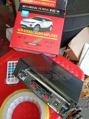 Stereo Audio Amplifier and Digital Player With Remote Control Operatio