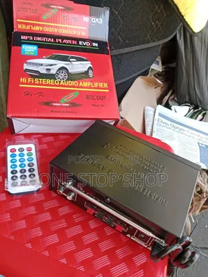 Stereo Audio Amplifier and Digital Player With Remote Control Operatio