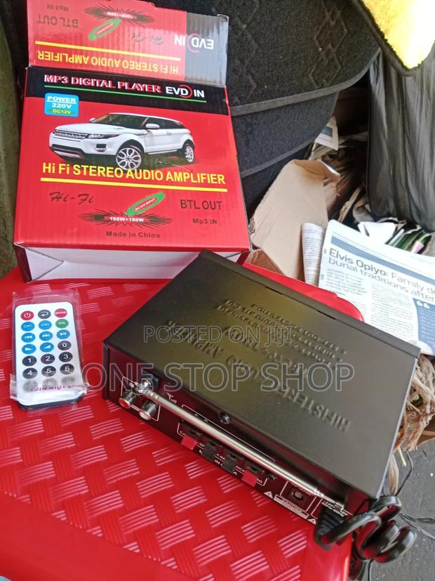 Stereo Audio Amplifier and Digital Player With Remote Control Operatio