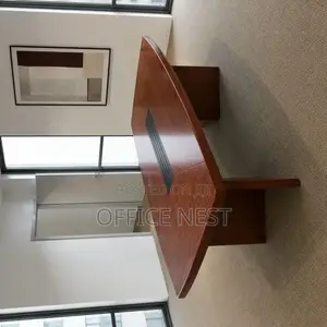 Large Boardroom Meeting Table – Brown Wood Finish