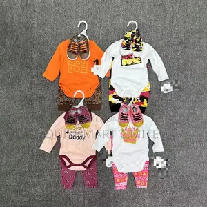 3-Piece Baby Clothing Set - Bodysuit, Trousers and Shoes