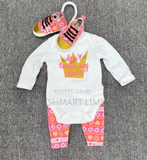 3-Piece Baby Clothing Set - Bodysuit, Trousers and Shoes