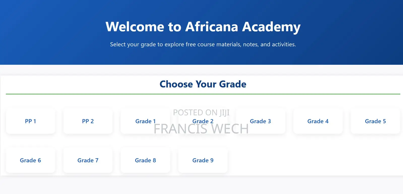 Grade 1–9 Digital Notes & Learning Content