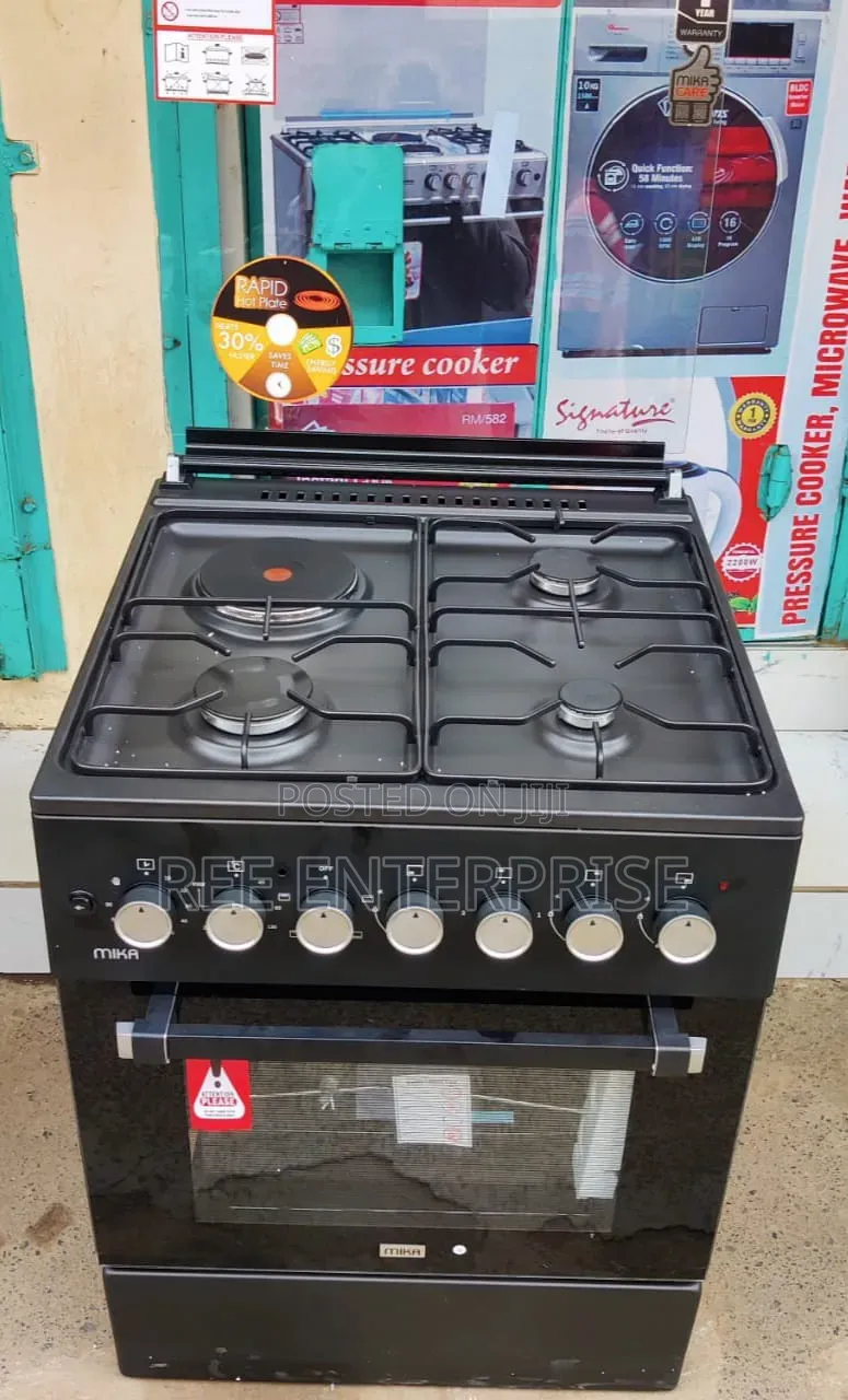 3Gas + 1Electric MIKA Standing Cooker 60X60 3+1 Jet Burners