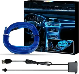 5mtrs Us Powered El Wire Car Interior Ambient Lighting Kit