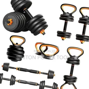 50Kg 6 in 1 Adjustable Dumbbells, Kettlebells and Barbells Weight