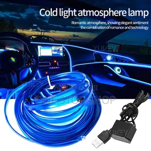 5mtrs Blue Flexible Neon Glow Rope Light Dashboard Gaps