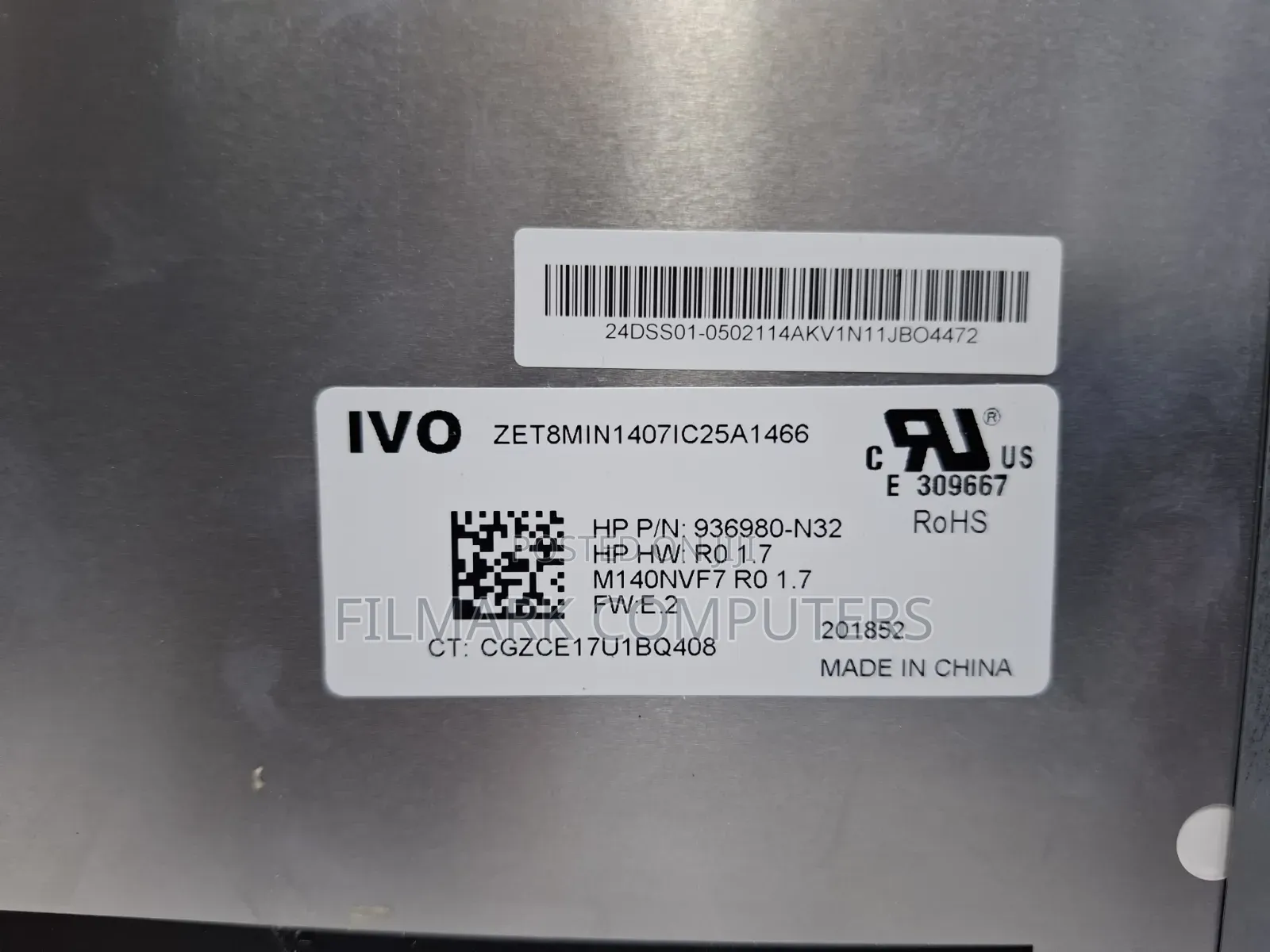 Screen for HP 840 G5 14-Inch 120Hz Full HD eDP 40-Pin Connector
