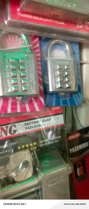 2pcs 10_digit Push Button Combination Padlock