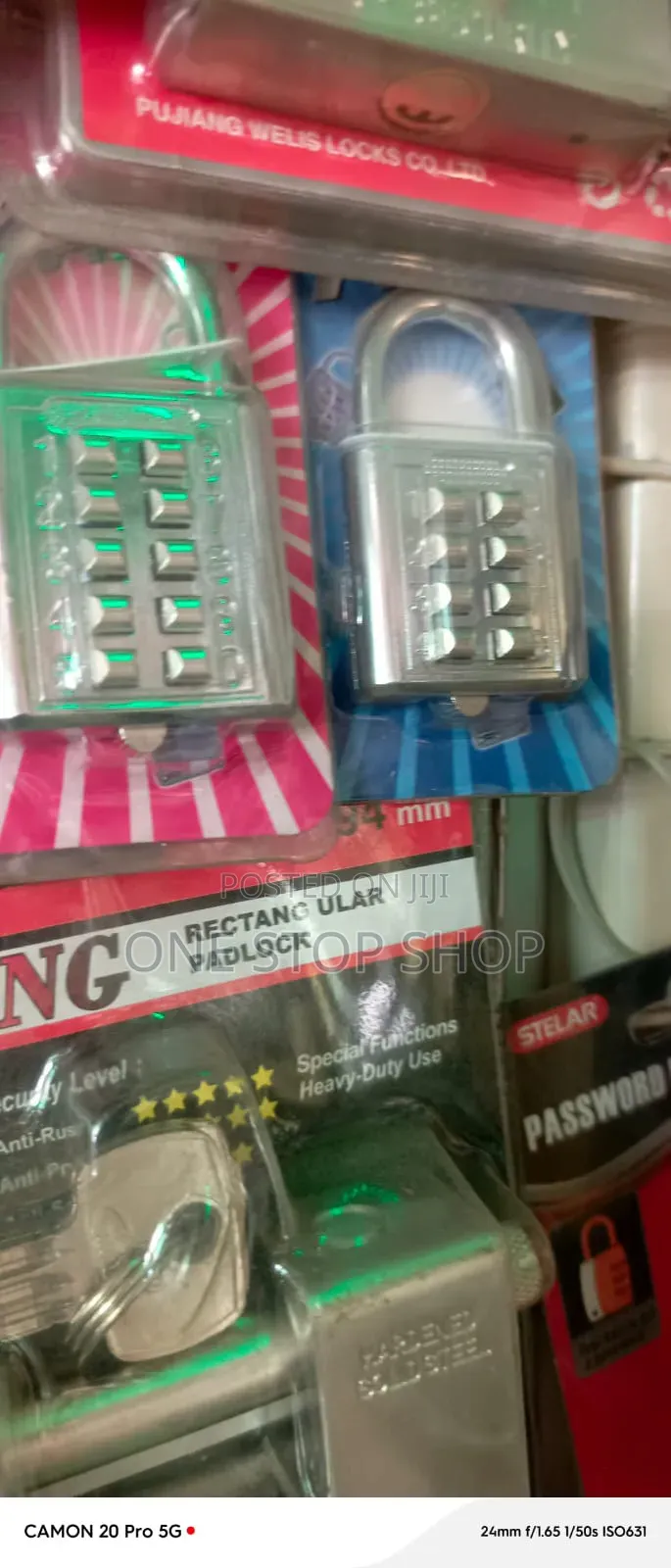 2pcs 10_digit Push Button Combination Padlock