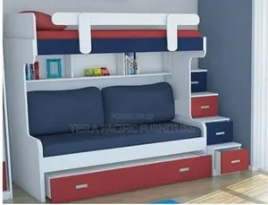 Modern Kids Storage Bed With Study Shelves. Free Delivery Countrywide