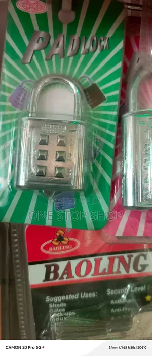 2pcs Password Padlock With Vertical Rows Numbered Press Button