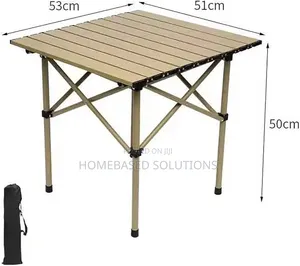 53x50x50cm Foldable Metallic Picnic Camping Table