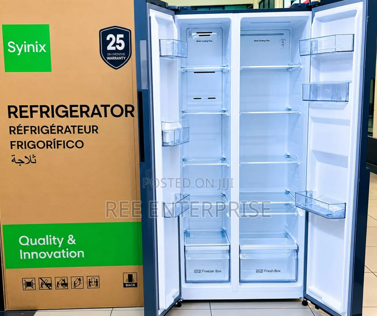 Side by Side Syinix 460 Litres Quality Refrigerator 🔥🔥