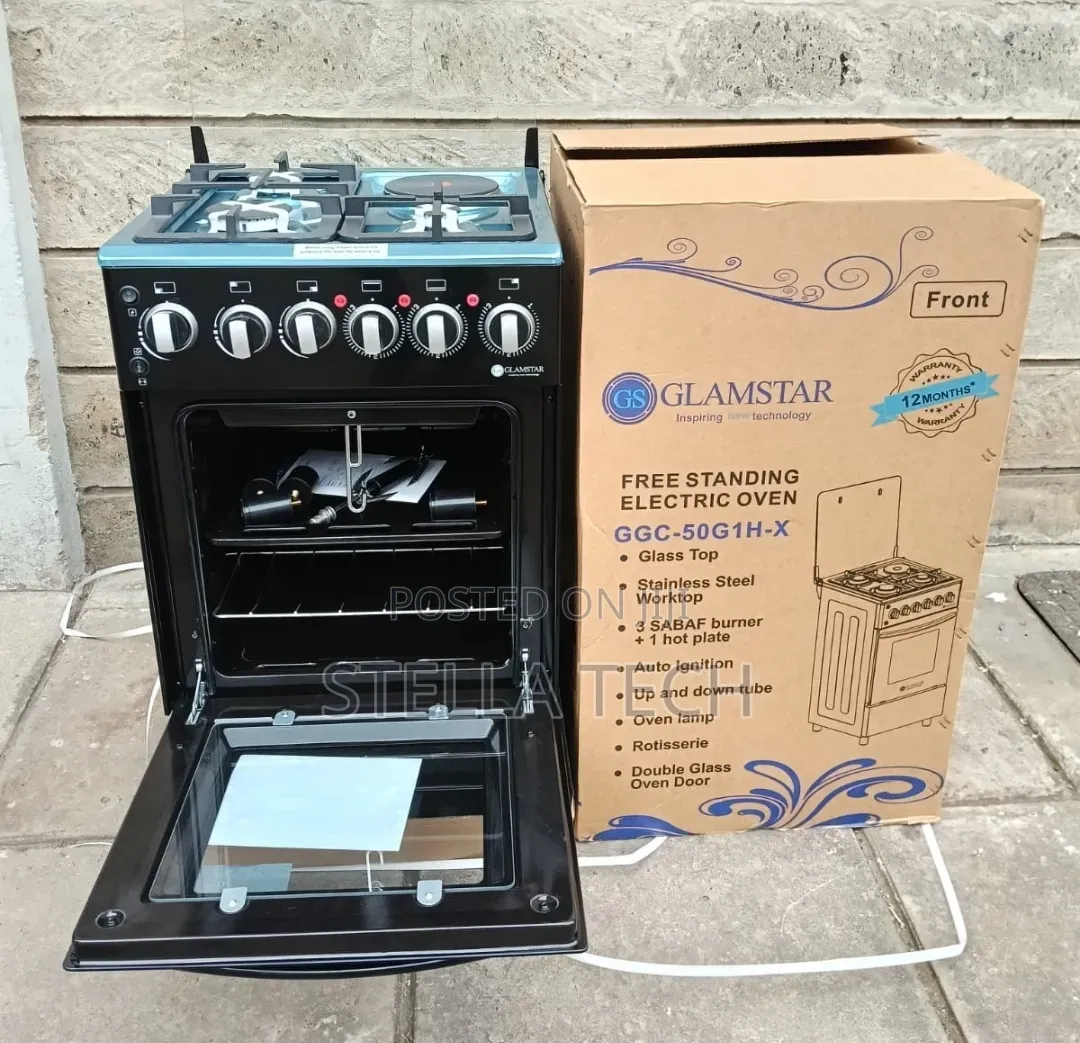 🔥🔥Glamstar Black 50×55 Standing 3+1 Cooker