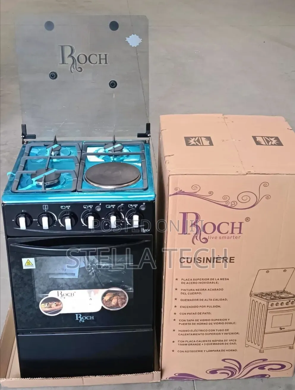 Roch Black 50×55 Standing 3+1 Cooker