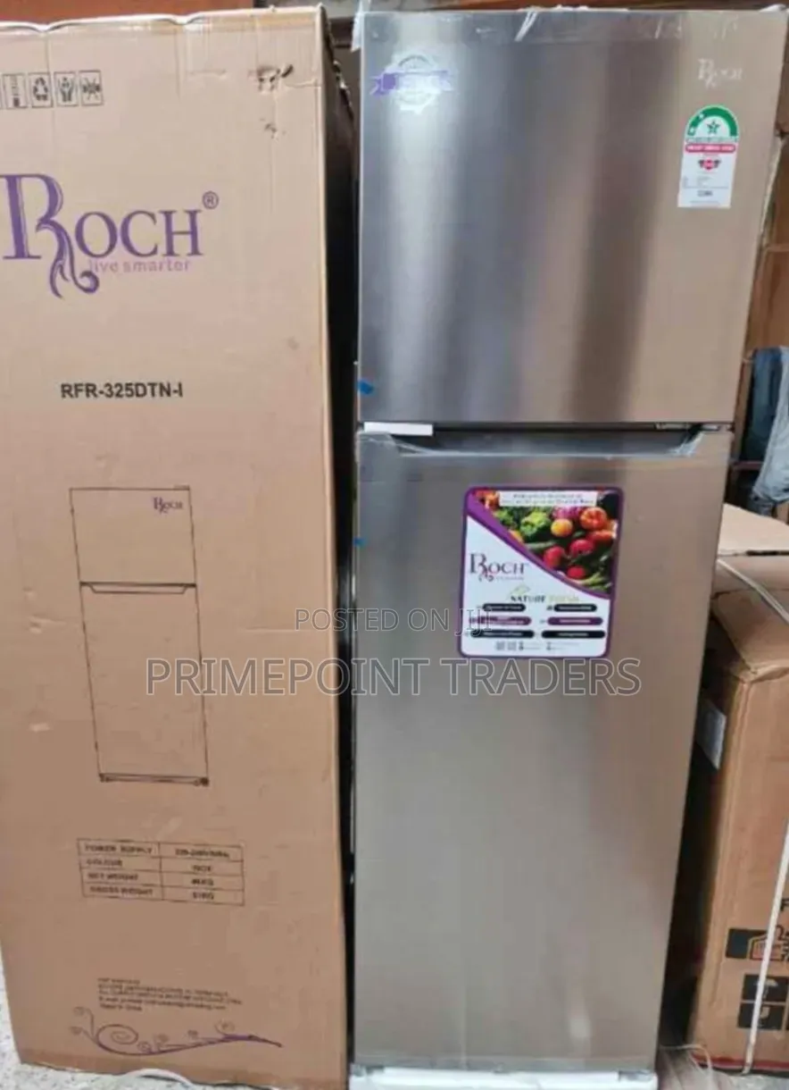 ROCH 255L Double Door No Frost Fridge – RFR-325-DT-I