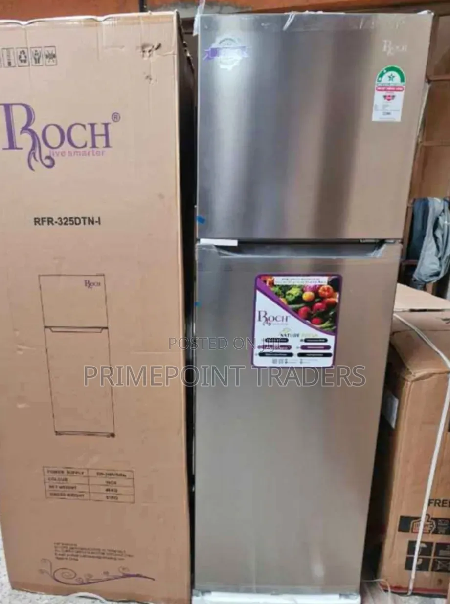ROCH RFR-325-DT-I 255L Double Door No Frost Fridge  Spacious & Stylish