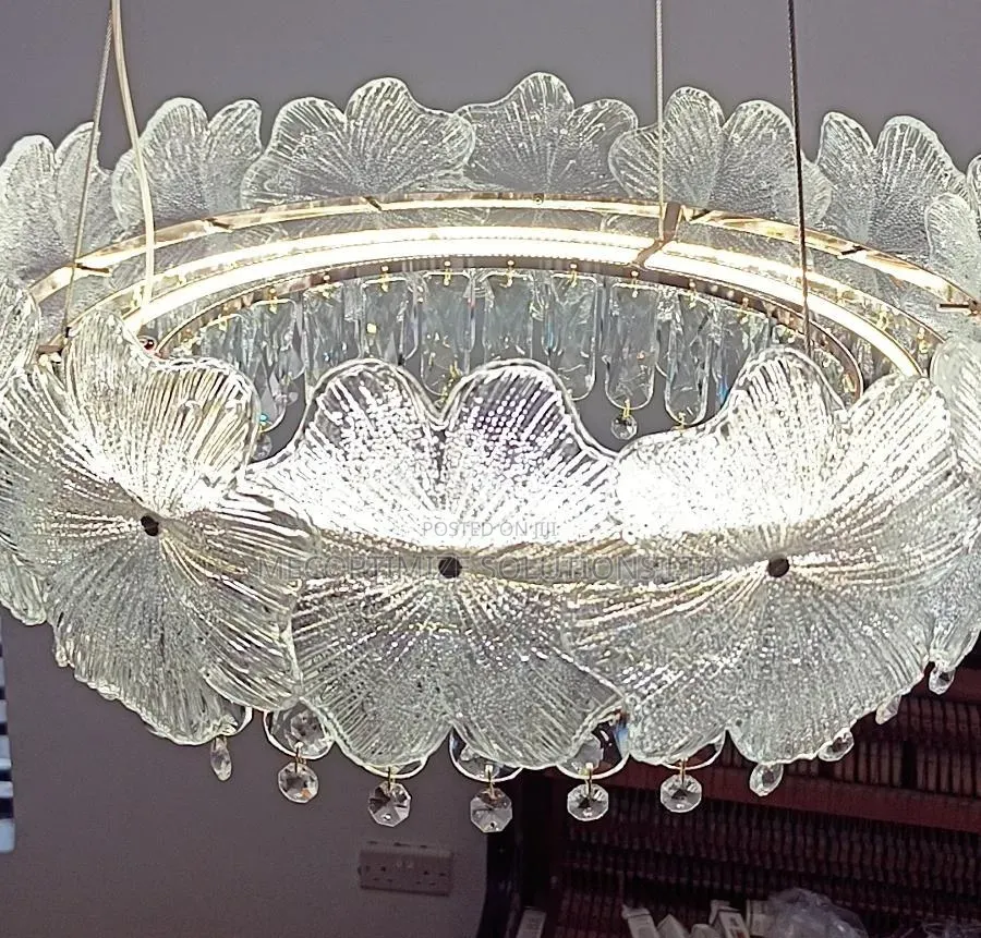 Modern Luxury Glass Flower Crystal Chandelier
