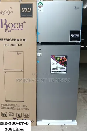 ROCH RFR-380-DT-B 306L Double Door Refrigerator – Spacious & Stylish