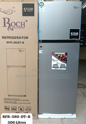 ROCH RFR-380-DT-B 306L Double Door Refrigerator – Spacious & Stylish