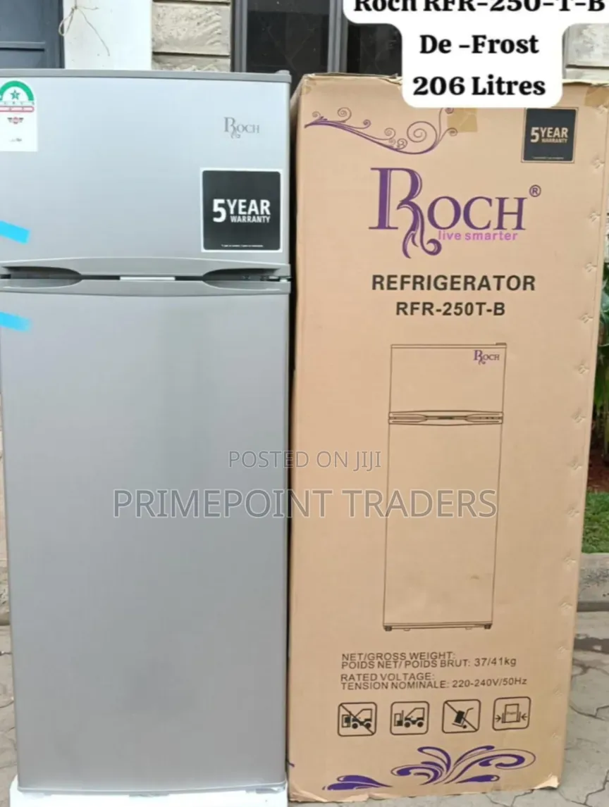 ROCH 206L Double Door Fridge – RFR-250-T-B | Modern & Practical