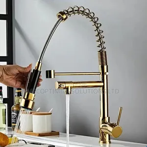 Contemporary Stainless Steel Kitchen Sink Faucet Pull Down Sprayer
