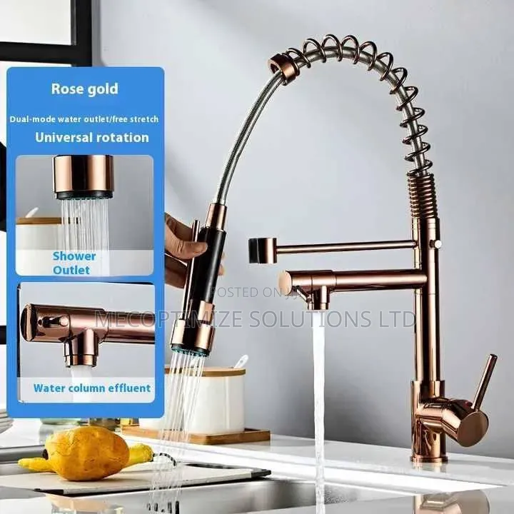 Contemporary Stainless Steel Kitchen Sink Faucet Pull Down Sprayer