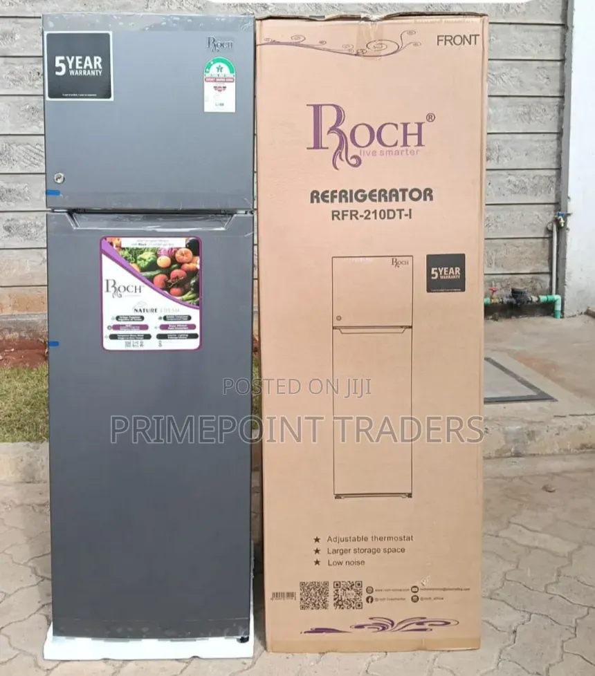 ROCH 168L Double Door Fridge – RFR-210-DT-I | Compact & Practical