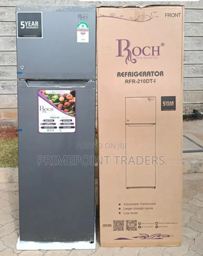 ROCH 168L Double Door Fridge – RFR-210-DT-I | Compact & Practical