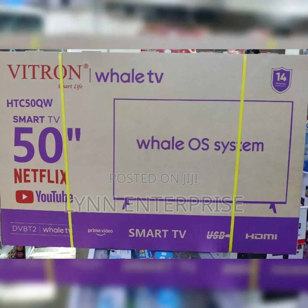 Vitron 50" QLED Smart Whale TV 
Model: HTC50QW
QLED 59 Inches
