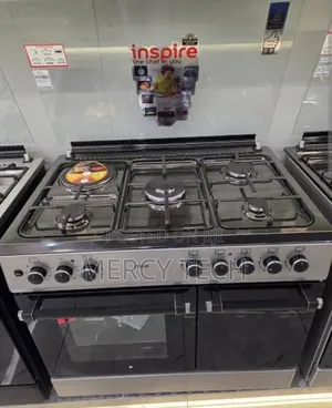 Mika 60x90 Standing Cooker (4 Gas + 1 Wok + Rapid Hotplate)