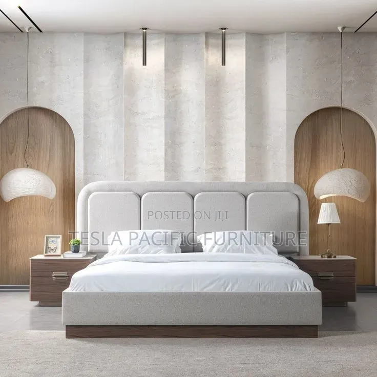 Luxury Modern Upholstered Storage Bed With Pull -Out Storage Drawers