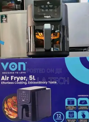 Von 5L Digital Slim Design Air Fryer