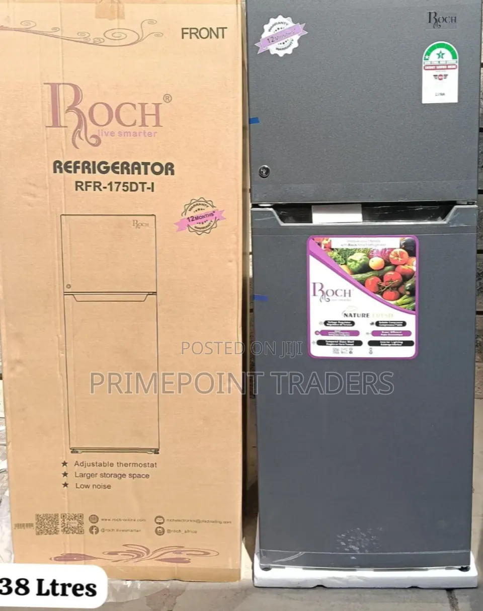 ROCH 138L Double Door Fridge – RFR-175-DT-I | Stylish & Practical