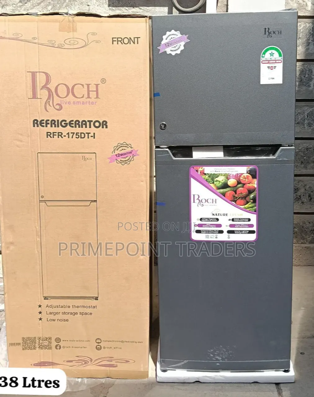 ROCH RFR-175-DT-I 138 Litres 2-Door Refrigerator Reliable & Convenient