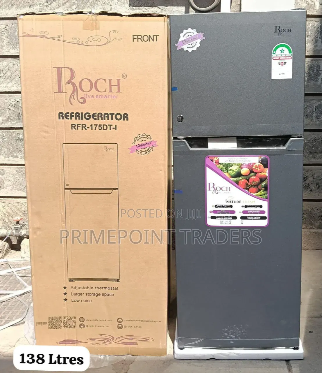 ROCH RFR-175-DT-I 138 Litres 2-Door Refrigerator Reliable & Convenient