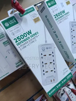 Lightwave-Ex62u2c-3p Extension Socket – 6 Way + 2 USB + 2 C Type 3 MTR