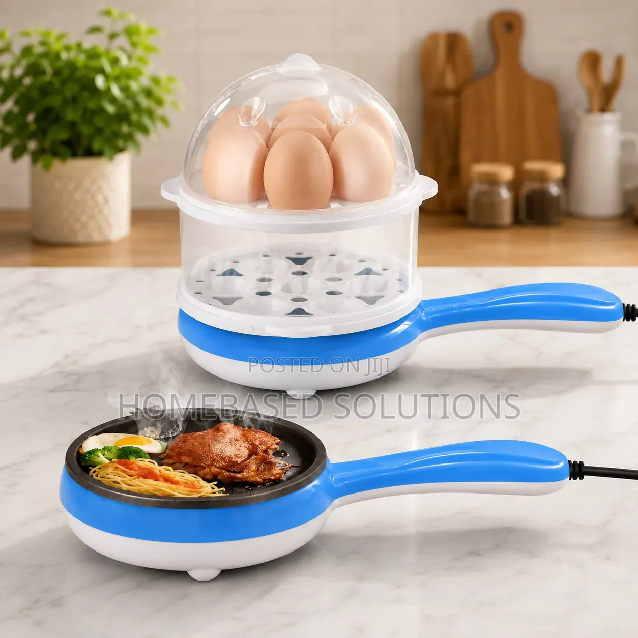 Electric 2in1 ,14pc Egg Boiler Steamer and Fry Grill Plate