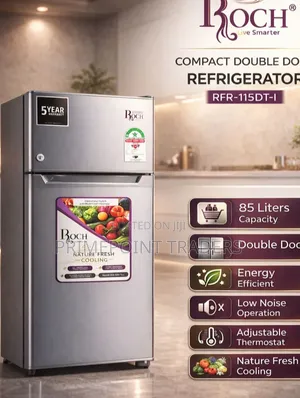ROCH 90L Double Door Fridge – RFR-115-DT-I | Space-Saving Design