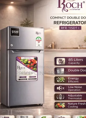 ROCH 90L Double Door Fridge – RFR-115-DT-I | Space-Saving Design