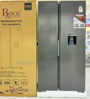 ROCH RFR-540SBW-B 439L Side-by-Side Refrigerator With Water Dispenser