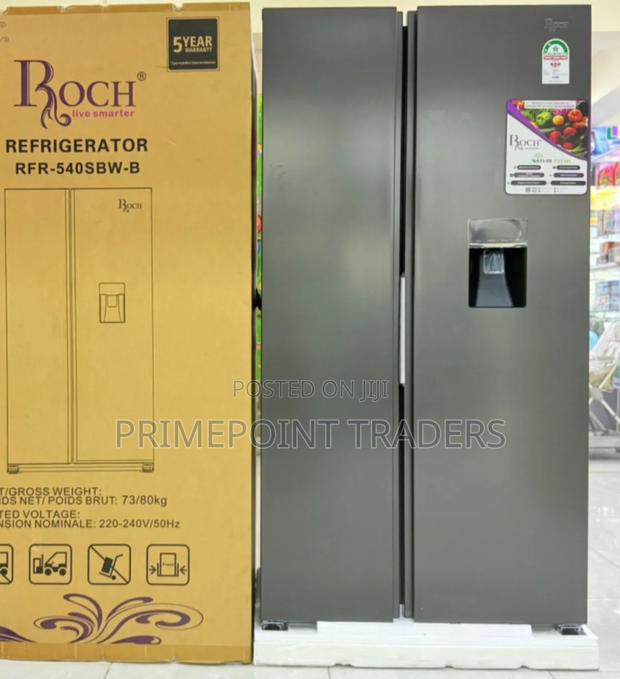 ROCH RFR-540SBW-B 439L Side-by-Side Refrigerator With Water Dispenser