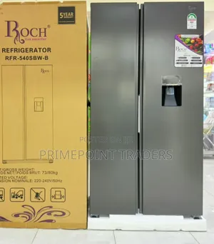 ROCH RFR-540SBW-B 439L Side-by-Side Refrigerator With Water Dispenser