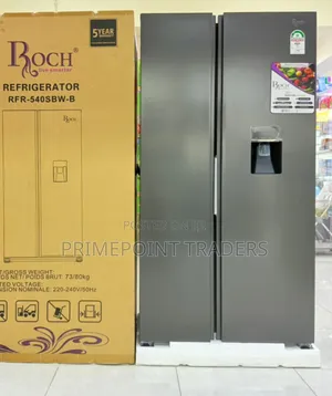 ROCH 439L Side-by-Side Fridge With Dispenser – RFR-540SBW-B