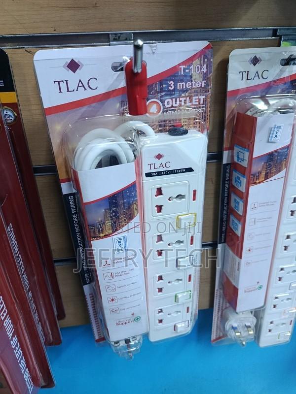 TLAC Switched Heavy Duty Extension Cable 4Way + 2 USB Surge Guard & Sp